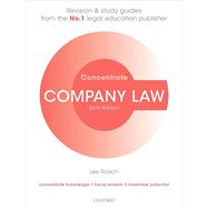 Company Law Concentrate Law Revision and Study Guide by Roach, Lee, 9780198855019