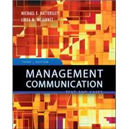 Management Communication: Principles and Practice by Hattersley, Michael; McJannet, Linda, 9780073525051