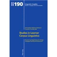 Studies in Learner Corpus Linguistics by Castello, Erik; Ackerley, Katherine; Coccetta, Francesca, 9783034315067