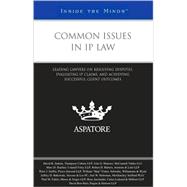 Common Issues in IP Law : Leading Lawyers on Resolving Disputes, Evaluating IP Claims, and Achieving Successful Client Outcomes by Aspatore Books Staff, 9780314195074