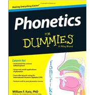 Phonetics for Dummies,Katz, William F.,9781118505083