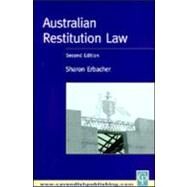 Australian Restitution Law by Erbacher,Sharon, 9781876905095
