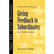 Giving Feedback to Subordinates by Center for Creative Leadership; Buron, Raoul J.; McDonald-Mann, Dana, 9781118155103