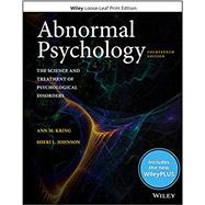 Abnormal Psychology, Fourteenth Edition WileyPLUSNext Gen Card with (Loose-Leaf) Print Companion Set by Kring, 9781119495123