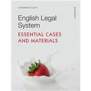 English Legal System by Elliott, Catherine; Quinn, Francis, 9781408225127