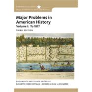 Major Problems in American History, Volume I by Cobbs, Elizabeth; Blum, Edward; Gjerde, Jon, 9780495915133