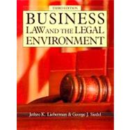 Business Law and the Legal Environment by Lieberman, Jethro Koller; Siedel, George J., 9780155055162