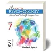 Abnormal Psychology: Clinical and Scientific Perspectives (DSM-5-TR) by Lyons, 9781517815196