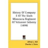 History Of Company E Of The Sixth Minnesota Regiment Of Volunteer Infantry by Hill, Alfred J.; Stees, Charles J. (CON), 9780548615225