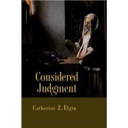 Considered Judgment by Elgin, Catherine Z., 9780691005232
