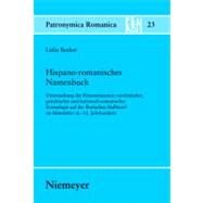 Hispano-romanisches Namenbuch by Becker, Lidia, 9783484555235