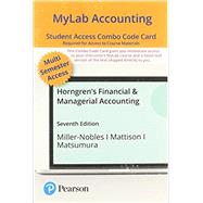 MyLab Accounting with Pearson eText -- Combo Access Card -- for Horngren's Financial & Managerial Accounting, 7/e by Miller-Nobles, Tracie; Mattison, Brenda, 9780136715245