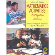 Mathematics Activities for Teaching and Learning by Wheeler, Ed; Thompson Barnard, Jane, 9780787295257
