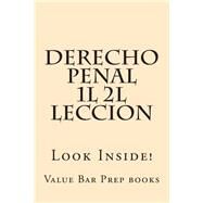 Derecho Penal 1l 2l Leccion by Value Bar Prep Books, 9781502455260