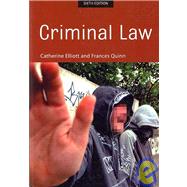 Criminal Law by Elliott, Catherine; Quinn, Frances, 9781405835282