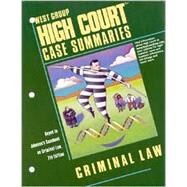 High Court Case Summaries on Criminal Law by Blatt, Dana L., 9780314145291