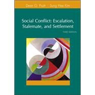 Social Conflict by Pruitt, Dean; Rubin, Jeffrey; Kim, Sung Hee, 9780072855357