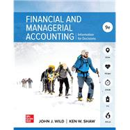 Connect Inclusive Access for Financial and Managerial Accounting by Wild, John J; Shaw, Ken W, 9781260985375