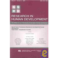 Contextual Influences on Life Span/life Course: A Special Issue of Research in Human Development by Eccles; Jacquelynne S., 9780805895384