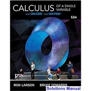 Student Solutions Manual for Larson/Edwards' Calculus of a Single Variable, 11th by Larson, Ron; Edwards, Bruce, 9781337275385