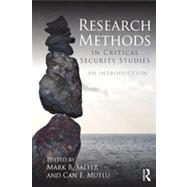 Research Methods in Critical Security Studies: An Introduction by Salter; Mark B., 9780415535397