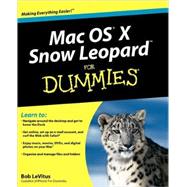Mac OS X Snow Leopard For Dummies by LeVitus, Bob, 9780470435434