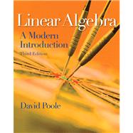 Linear Algebra A Modern Introduction by Poole, David, 9780538735452