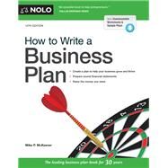 How to Write a Business Plan by McKeever, Mike P., 9781413325454