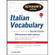 Schaum's Outline of Italian Vocabulary, Second Edition by Bonaffini, Luigi; Clark, Fiorenza Consonni; Schmitt, Conrad, 9780071755481