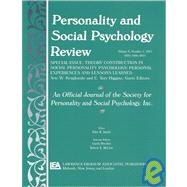 Theory Construction in Social Personality Psychology: Personal Experiences and Lessons Learned: A Special Issue of personality and Social Psychology Review by Kruglanski, Arie W.; Higgins, E. Tory, 9780805895483