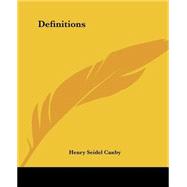 Definitions by Canby, Henry Seidel, 9781419115523