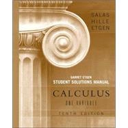 Student Solutions Manual for Calculus: One Variable, 10e (Chapters 1 - 12) by Salas, Saturnino L.; Etgen, Garret J.; Hille, Einar, 9780470105535