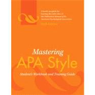 Mastering APA Style:...,American Psychological...,9781433805578