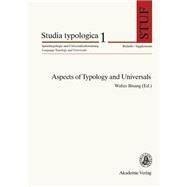 Aspects of Typology and Universals by Bisang, Walter, 9783050035598