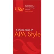 Concise Rules of APA Style,American Psychological...,9781433805608