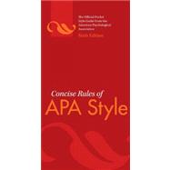 Concise Rules of APA Style by American Psychological Association, 9781433805608