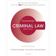 Criminal Law Concentrate Law Revision and Study Guide by Herring, Jonathan, 9780192865649