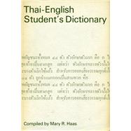 Thai-English Student's Dictionary by Haas, Mary R., 9780804705677