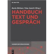 Handbuch Text Und Gesprach by Birkner, Karin; Janich, Nina, 9783110295726