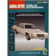 Chilton's General Motors Cadillac 1967-89 Repair Manual: Covers All U.S. and Canadian Models of Deville, Eldorado, Fleetwood and Seville by Freeman, Kerry A., 9780801985874