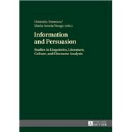 Information and Persuasion by Tomescu, Domnita; Neagu, Maria-ionela, 9783631735909