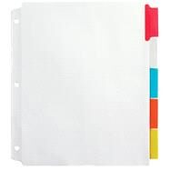 Insertable Extra-Wide Dividers With Big Tabs, Assorted Colors, 5-Tab (Item #574929) by Office Depot, 8780000135927