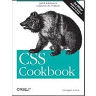 CSS Cookbook by Schmitt, Christopher, 9780596155933