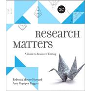 Research Matters by Howard, Rebecca Moore; Rupiper Taggart, Amy, 9780073405940