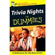 Trivia Nights For Dummies,Lovett, Alan,9780731405947