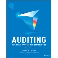 Auditing A Practical Approach with Data Analytics by Johnson, Raymond N.; Wiley, Laura Davis; Moroney, Robyn; Campbell, Fiona; Hamilton, Jane, 9781119785996