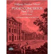 Piano Concertos Nos. 17-22 in Full Score by Mozart, Wolfgang Amadeus, 9780486235998