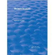 Modern Analysis (1997) by Kuttler; Kenneth, 9781138106024
