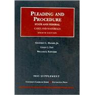 Pleading and Procedure 2003: State and Federal by Hazard, Geoffrey C., Jr; Tait, Colin C.; Fletcher, William A.; Bundy, Stephen McG, 9781587786037