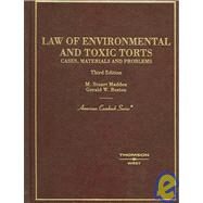 Law of Environmental And Toxic Torts by Madden, M. Stuart, 9780314156075
